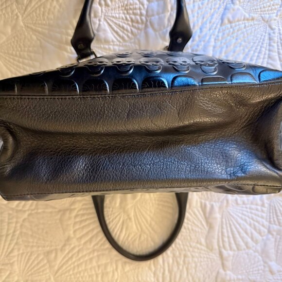 Treesje Mortale Skull embossed leather satchel handbag - Picture 7 of 14